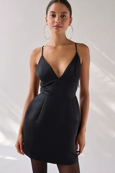Kimchi Blue Petit Fours Fit-And-Flare Satin Mini Dress