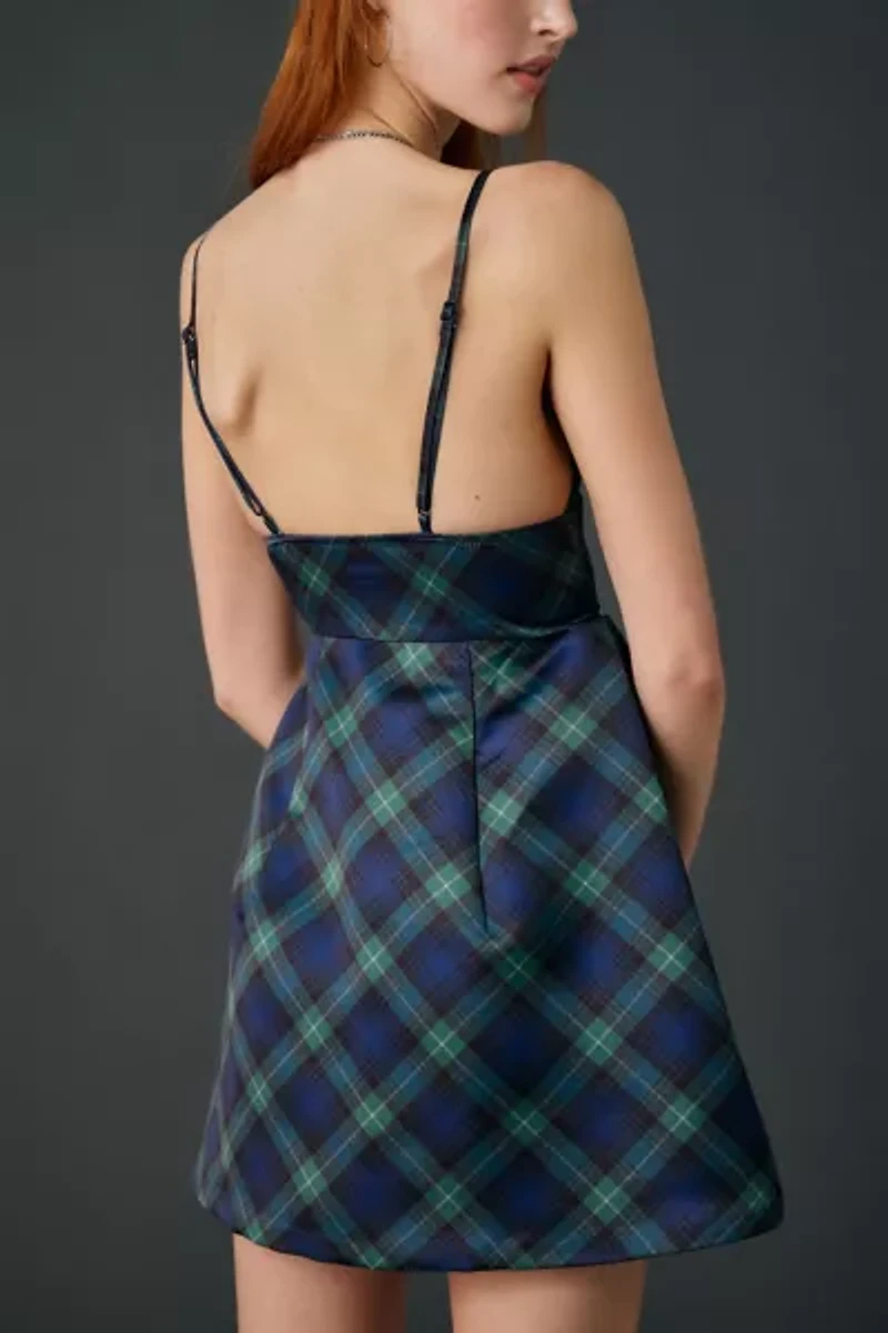 Kimchi Blue Petit Fours Fit-And-Flare Satin Mini Dress