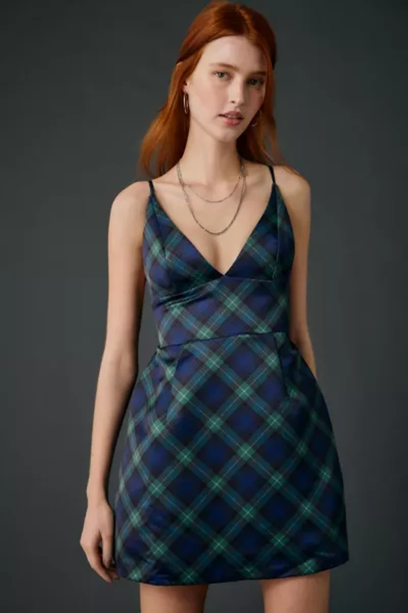 Kimchi Blue Petit Fours Fit-And-Flare Satin Mini Dress