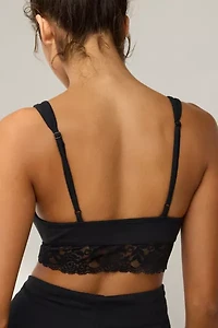 Out From Under Bec Pinch Front Lace Trim Bralette