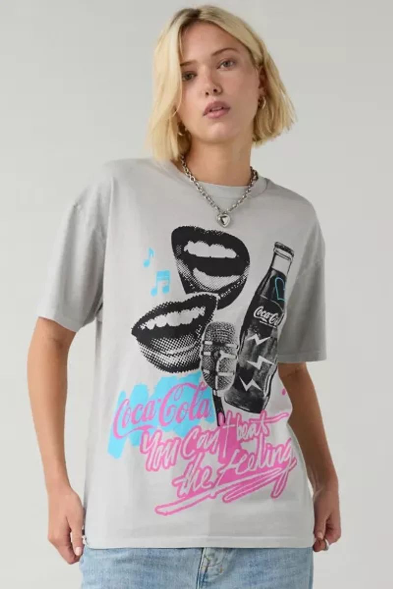 Coca-Cola Lips Graphic T-Shirt Dress