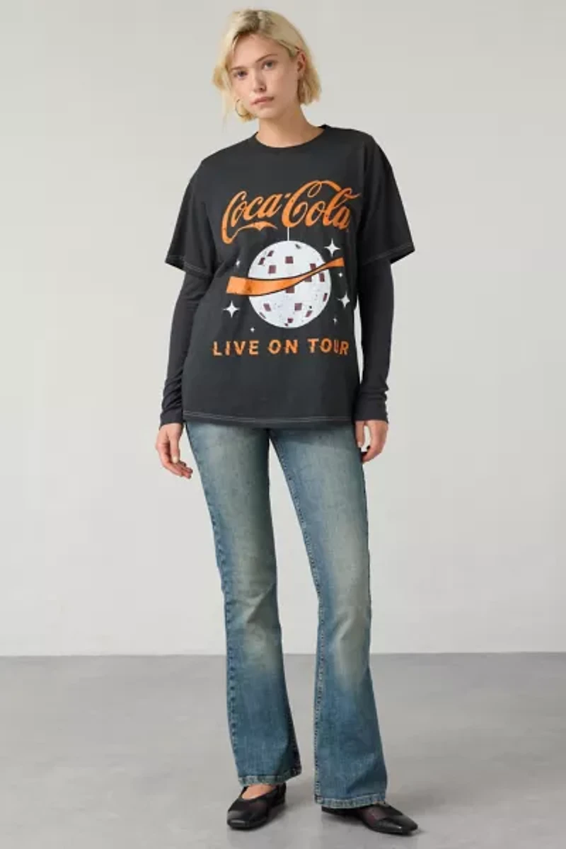 Coca-Cola Live On Tour Disco Ball Graphic T-Shirt Dress