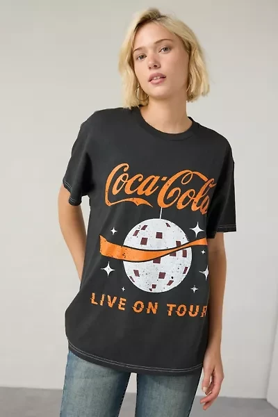 Coca-Cola Live On Tour Disco Ball Graphic T-Shirt Dress