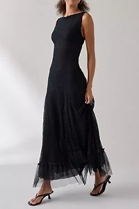 UO Like A Dream Reversible Lace Scoop Slip Maxi Dress