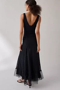 UO Like A Dream Reversible Lace Scoop Slip Maxi Dress