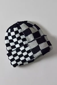 Check Mix Cuff Beanie