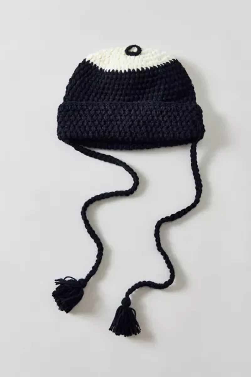 8 Ball Tassel Beanie