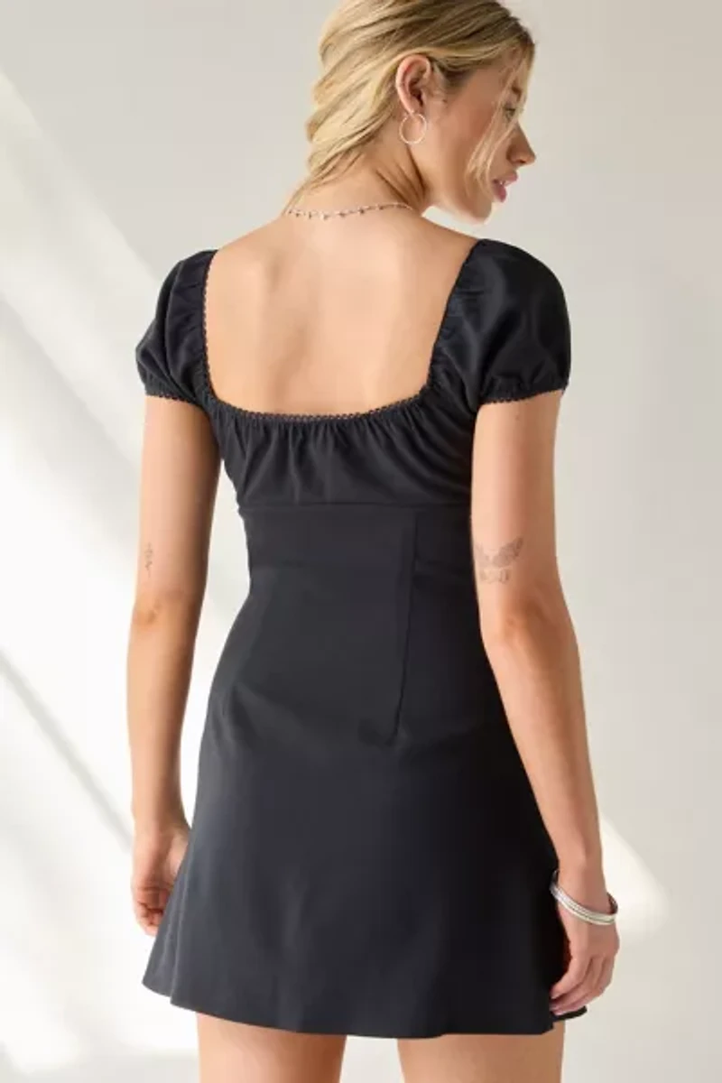 Kimchi Blue Meet Me Square Neck Puff Sleeve Mini Dress
