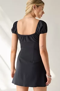 Kimchi Blue Meet Me Square Neck Puff Sleeve Mini Dress