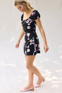 Kimchi Blue Meet Me Square Neck Puff Sleeve Mini Dress