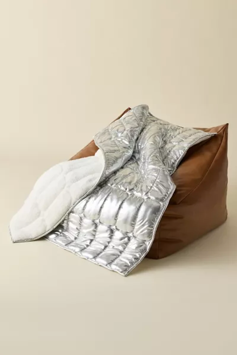 Chipotle UO Exclusive Burrito Wrap Metallic Throw Blanket
