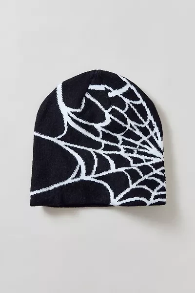 Spiderweb Pattern Knit Beanie