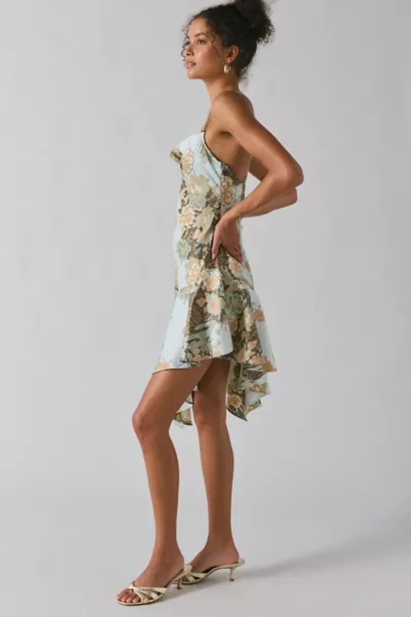 Kimchi Blue Cool Intentions Asymmetrical Satin Slip Midi Dress