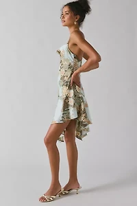 Kimchi Blue Cool Intentions Asymmetrical Satin Slip Midi Dress