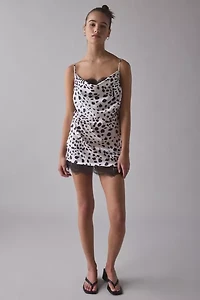 Out From Under Goodnight Kiss Lace Trim Cowl Neck Satin Slip