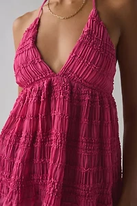 Kimchi Blue Edith Ruffle Babydoll Tunic Halter Top