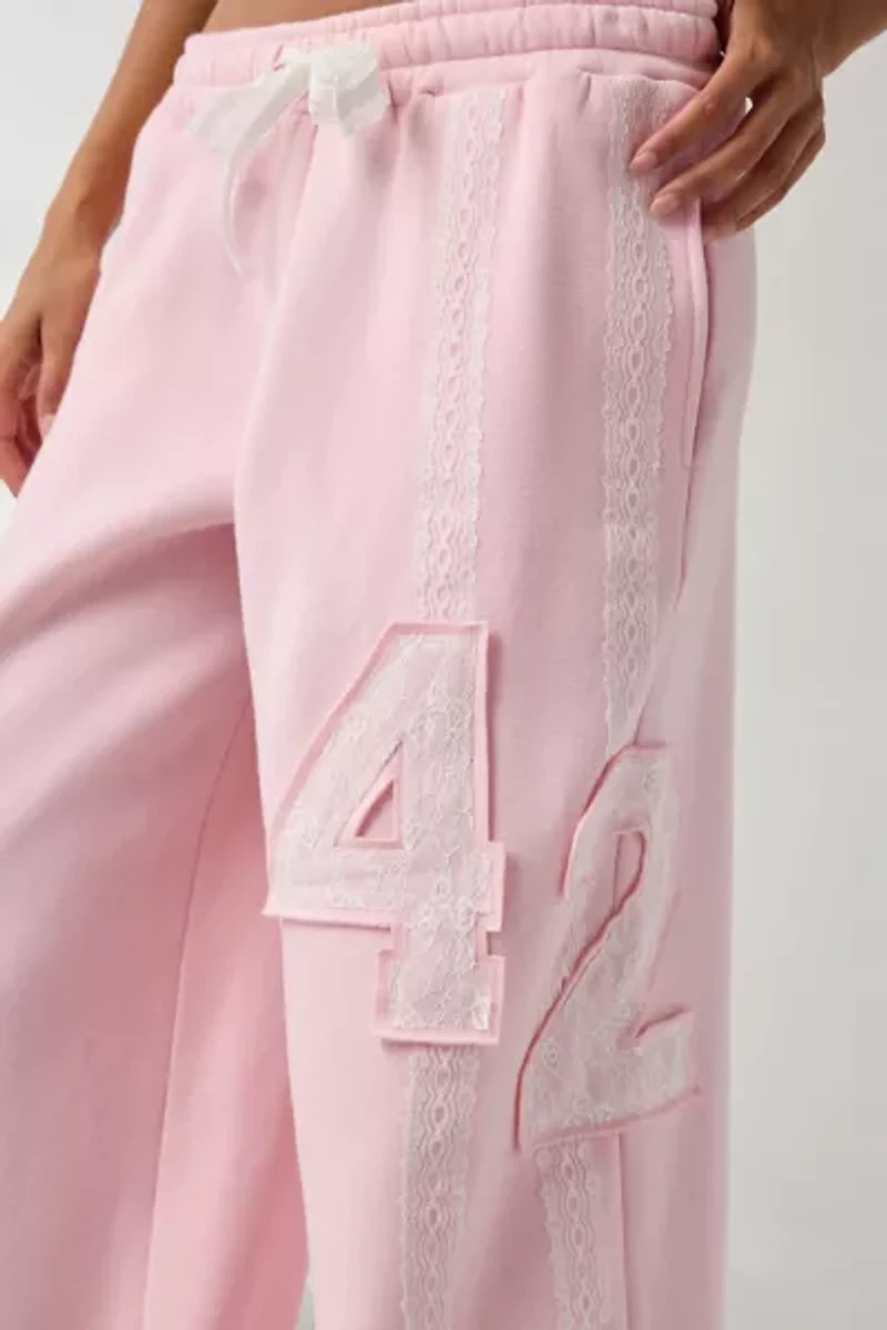 Out From Under Brenda Lace Stripe Jogger Sweatpant