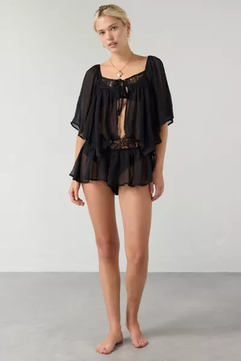 Out From Under Sweet Like Honey Sheer Lace Trim 2-Piece Set