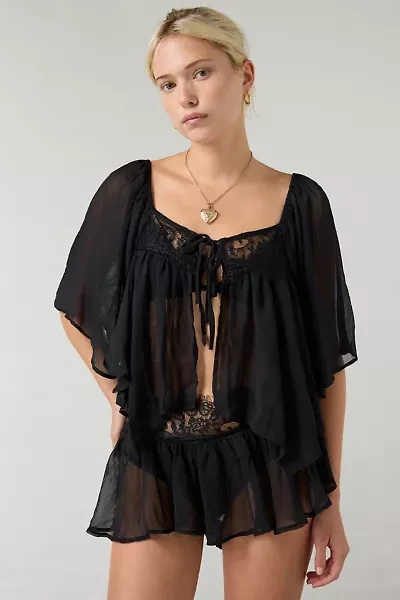 Out From Under Sweet Like Honey Sheer Lace Trim 2-Piece Set