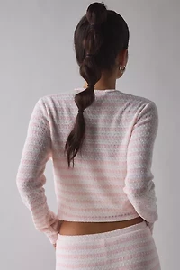 ReMADE By UO Remnants Striped Knit Cardigan