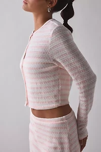 ReMADE By UO Remnants Striped Knit Cardigan