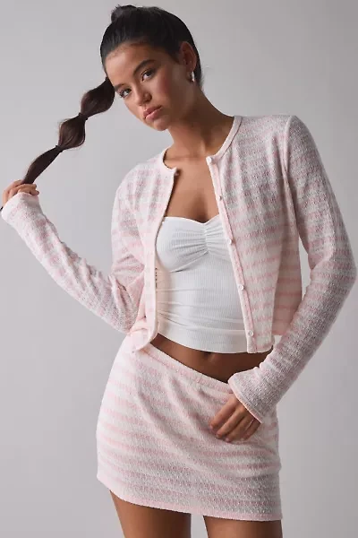 ReMADE By UO Remnants Striped Knit Cardigan