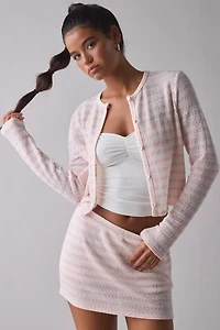 ReMADE By UO Remnants Striped Knit Cardigan