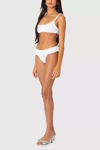 Edikted Lacey Ruffled Bikini Bottom