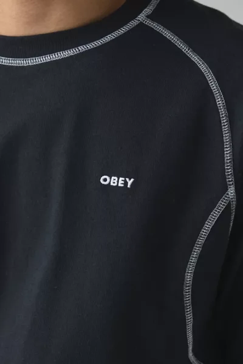 OBEY Aaron Contrast Stitch Long Sleeve Tee