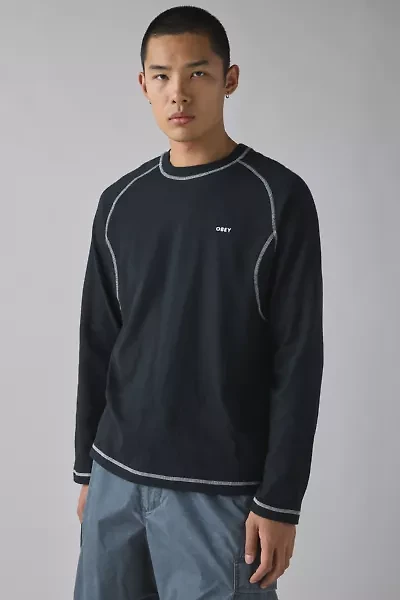 OBEY Aaron Contrast Stitch Long Sleeve Tee