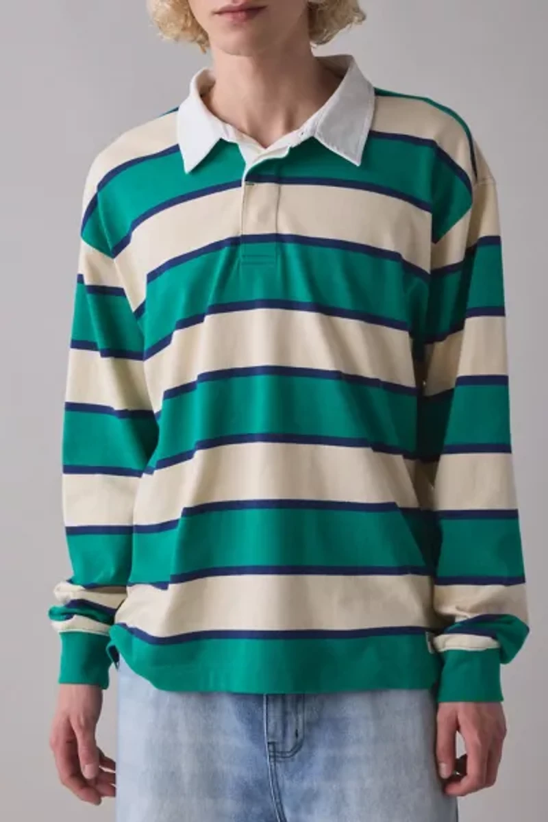 GUESS JEANS Rugby Stripe Polo Tee