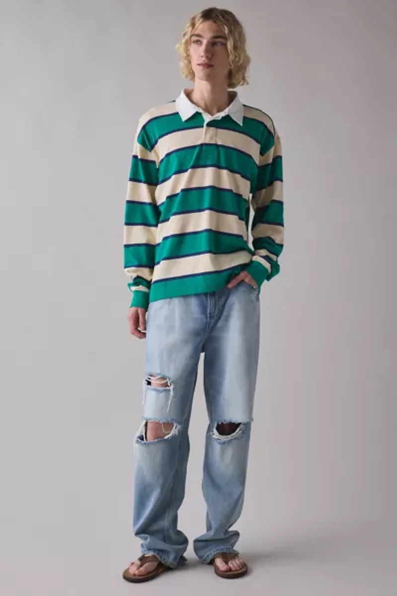 GUESS JEANS Rugby Stripe Polo Tee