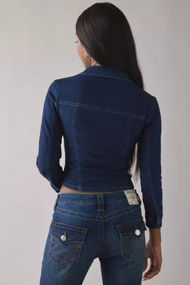 BDG Polly Denim Slim Long Sleeve Button-Up Shirt