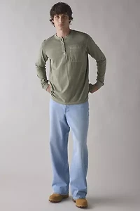 CAT Pigment Dye Henley Long Sleeve Tee