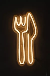 Echo Neon Knife and Fork Neon Sign