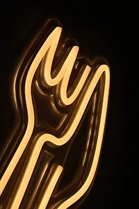 Echo Neon Knife and Fork Neon Sign
