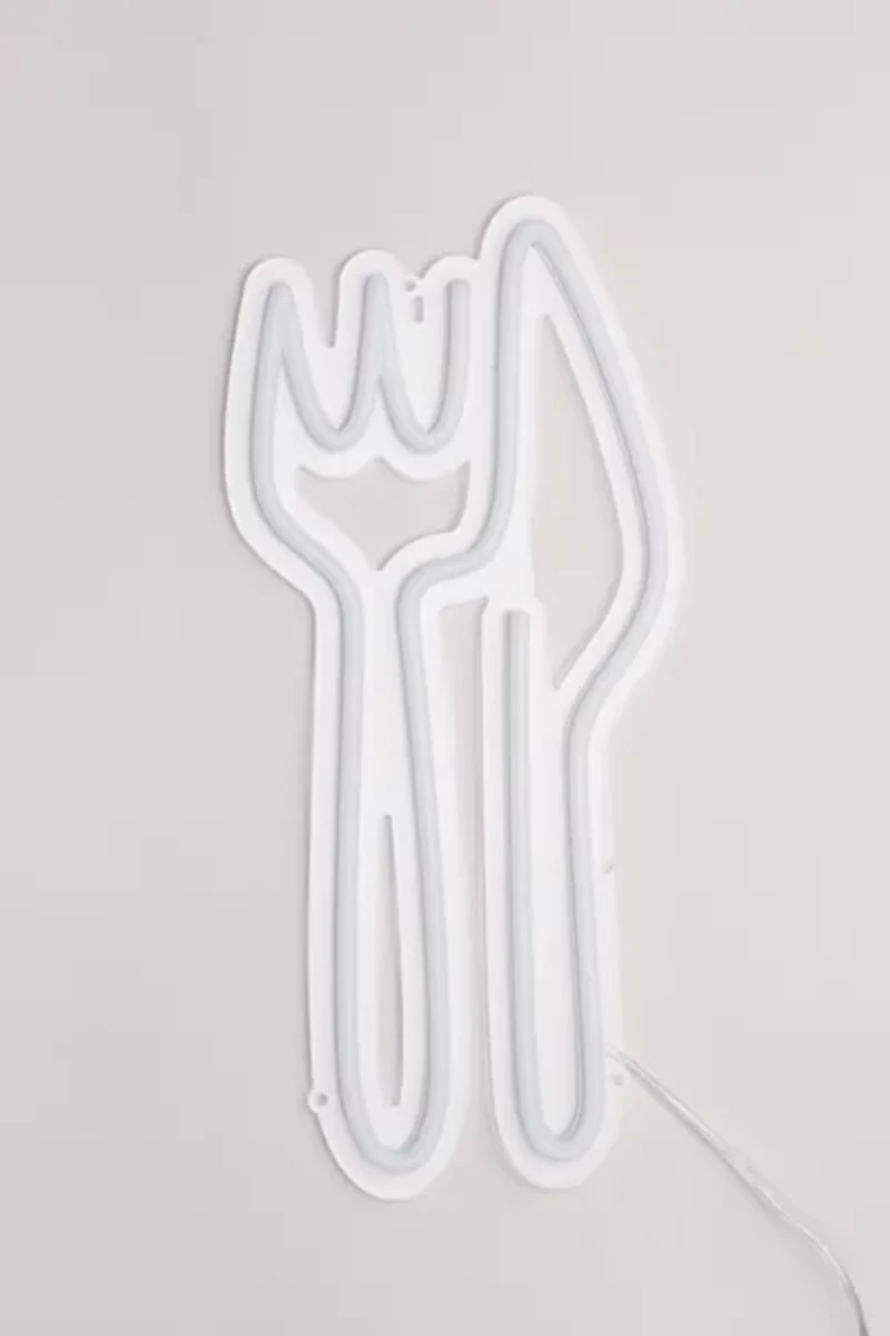 Echo Neon Knife and Fork Neon Sign