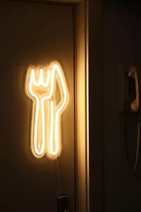 Echo Neon Knife and Fork Neon Sign