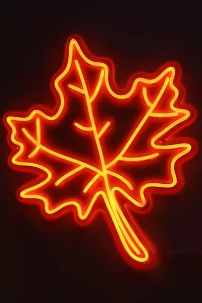Echo Neon Maple Leaf Neon Sign