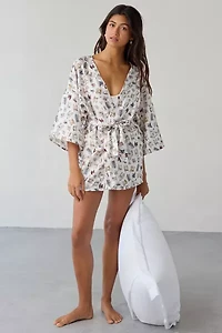 Out From Under Goodnight Kiss Satin Wrap Robe