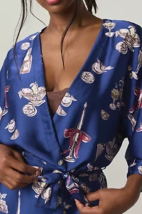 Out From Under Goodnight Kiss Satin Wrap Robe