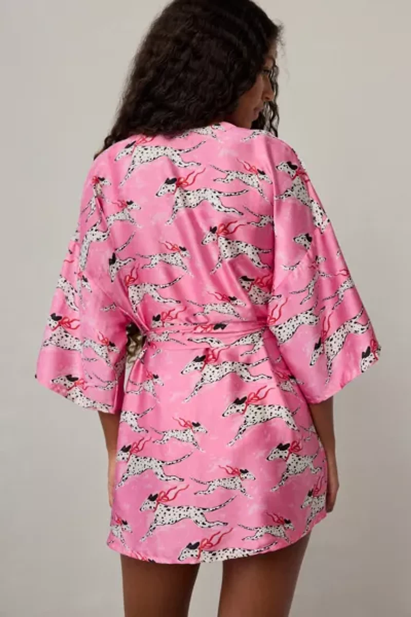 Out From Under Goodnight Kiss Satin Wrap Robe