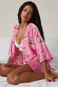 Out From Under Goodnight Kiss Satin Wrap Robe