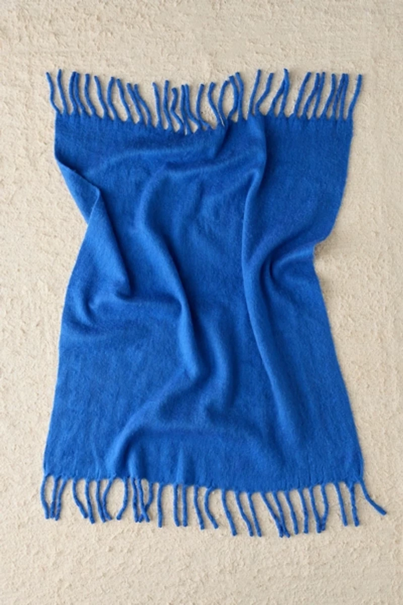 Monroe Faux Mohair Scarf Throw Blanket