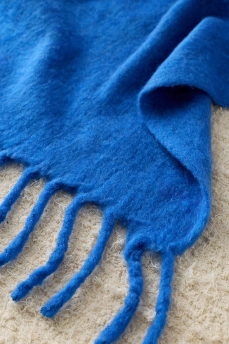 Monroe Faux Mohair Scarf Throw Blanket