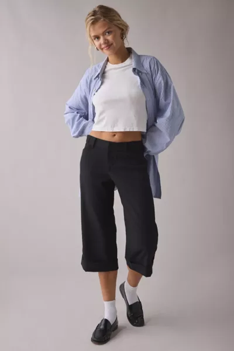 Kimchi Blue Office Siren Low-Rise Wide Leg Cropped Pant