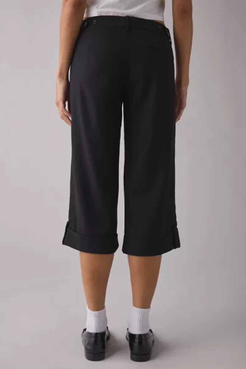 Kimchi Blue Office Siren Low-Rise Wide Leg Cropped Pant