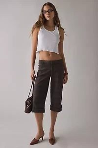 Kimchi Blue Office Siren Low-Rise Wide Leg Cropped Pant