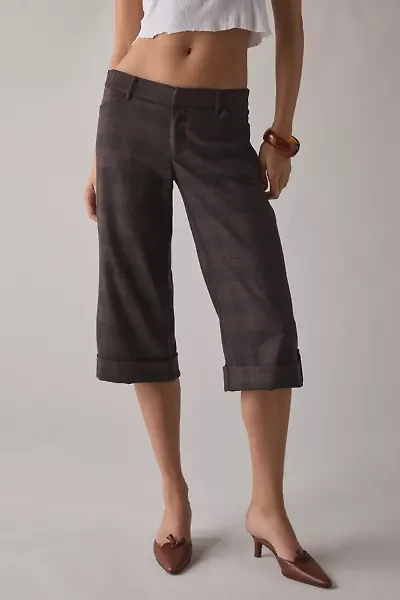Kimchi Blue Office Siren Low-Rise Wide Leg Cropped Pant
