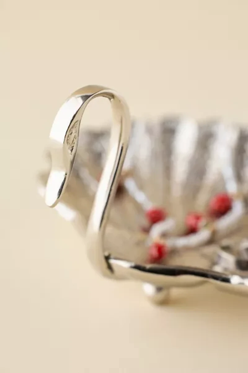 Swan Chrome Metal Trinket Dish